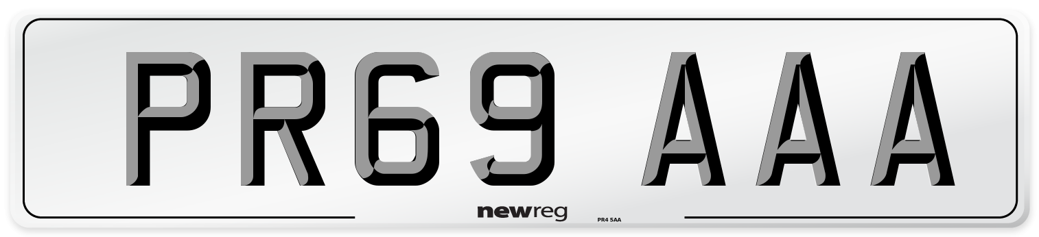 PR69 AAA Number Plate from New Reg